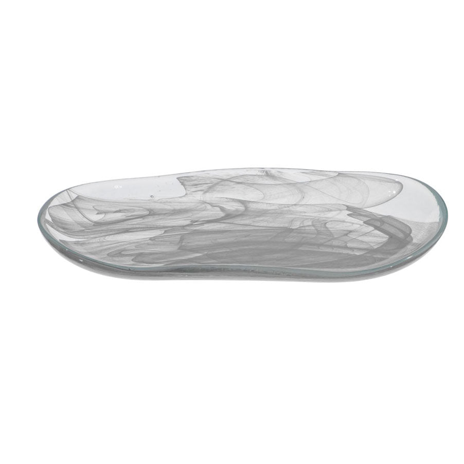 PLAT OVALE ATLAS 27.5X14.5CM EN VERRE BLANC – Assiette – HygiRéa
