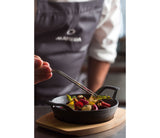 PLAT ROND MAGMA A/TABLEAU EN BOIS D.15CM