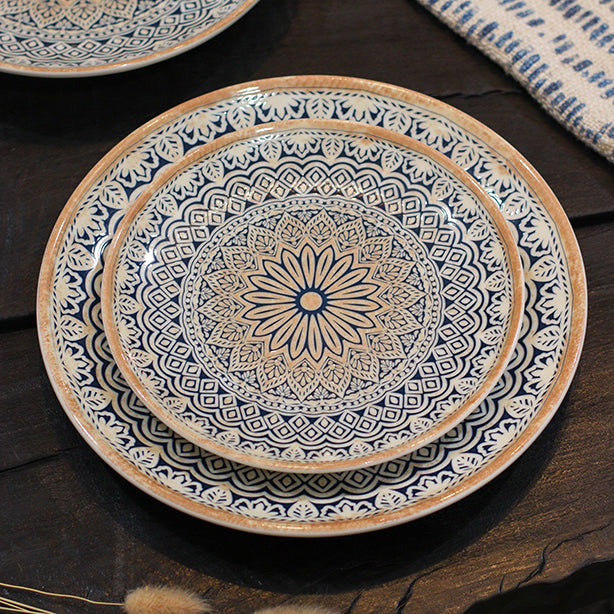 ASSIETTE PLATE BYZANCE 27CM EN PORCELAINE – Assiette – HygiRéa