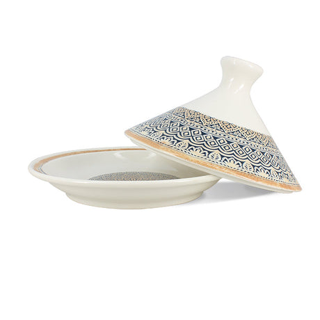 TAJINE BYZANCE 24.5CM EN PORCELAINE – Cuisson au four – HygiRéa