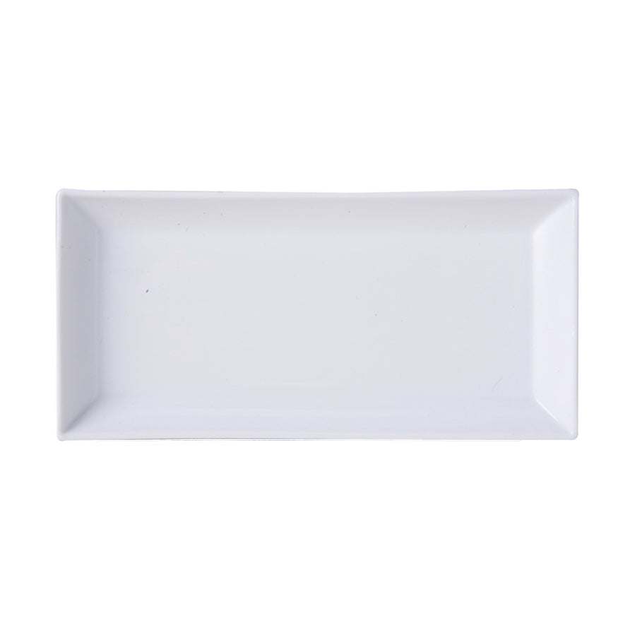 PLAT RECTANGLE 23X11CM PORCELAINE BLANCHE – Assiette – HygiRéa