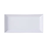 PLAT RECTANGLE 23X11CM PORCELAINE BLANCHE – Assiette – HygiRéa