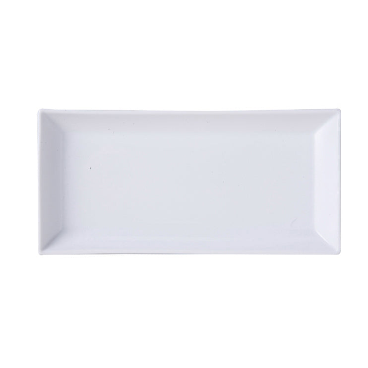 PLAT RECTANGLE 15X13CM PORCELAINE BLANCHE – Assiette – HygiRéa