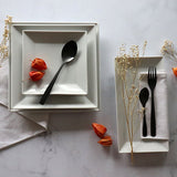 SALADIER 21CM CARRE PORCELAINE BLANCHE – Complément table – HygiRéa