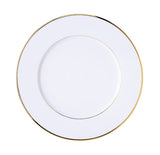 ASSIETTE PLATE CLASSIC FILET OR 26.5CM EN PORCELAINE BLANCHE – Assiette – HygiRéa