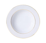 ASSIETTE CREUSE CLASSIC FILET OR 22.5CM EN PORCELAINE BLANCHE – Assiette – HygiRéa
