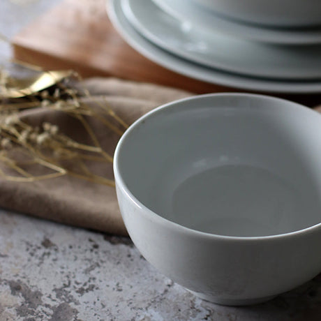 BOL WHIITE 14.5CM/60CL EN PORCELAINE BLANCHE – Petit déjeuner – HygiRéa