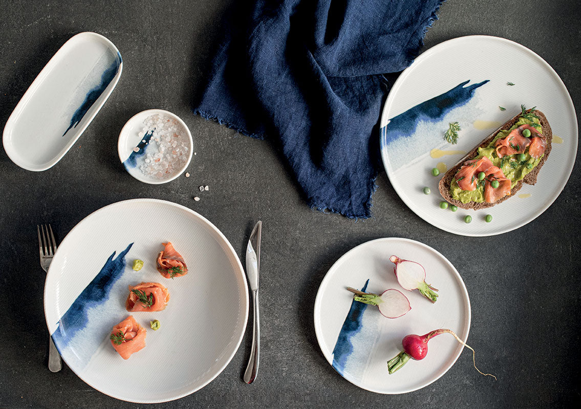 ASSIETTE PLATE BLUE WAVE
HYGGE 22CM EN PORCELAINE