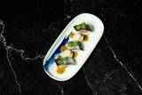ASSIETTE OVALE BLUE WAVE
34CM EN PORCELAINE