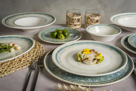 ASSIETTE PLATE RIVUS LINE GOURMET 21CM EN PORCELAINE – Assiette – HygiRéa