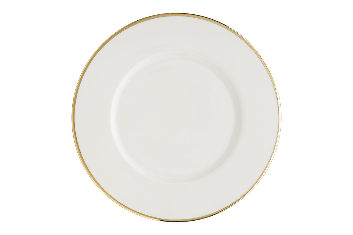 ASSIETTE PLATE GOLD LINE 24CM EN PORCELAINE – Assiette – HygiRéa