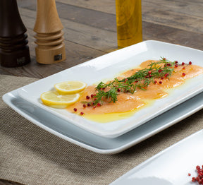 ASSIETTE À CARPACCIO SPECIALITY 31X21CM EN PORCELAINE BLANCHE – Assiette – HygiRéa