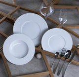ASSIETTE PLATE MARTELÉ 27CM EN PORCELAINE BLANCHE – Assiette – HygiRéa