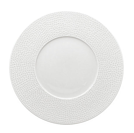 ASSIETTE PLATE MARTELÉ 27CM EN PORCELAINE BLANCHE – Assiette – HygiRéa