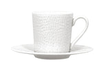 PAIRE TASSE À CAFÉ MARTELÉ EN PORCELAINE BLANCHE – Petit déjeuner – HygiRéa