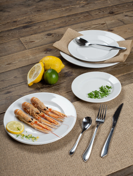 ASSIETTE PLATE KASZUB 24CM EN PORCELAINE BLANCHE – Assiette – HygiRéa