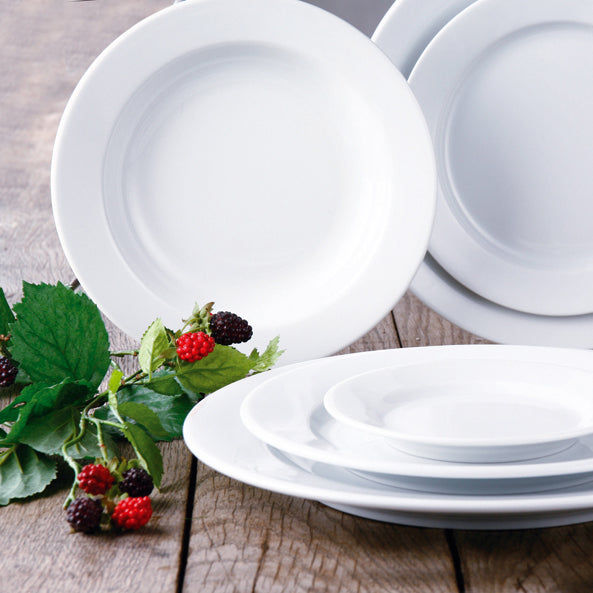 ASSIETTE PLATE KASZUB 21CM EN PORCELAINE BLANCHE – Assiette – HygiRéa