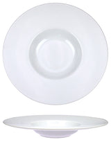 ASSIETTE GRANDE AILE PETIT BASSIN Ø27CM ROMA PORCELAINE BLANCHE – Assiette – HygiRéa