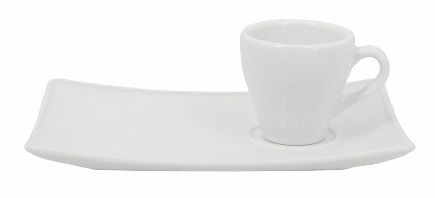 PLATEAU PAULA 20X13CM CAFE GOURMAND PAULA PORCELAINE BLANCHE – Assiette – HygiRéa