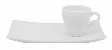 PLATEAU PAULA 20X13CM CAFE GOURMAND PAULA PORCELAINE BLANCHE – Assiette – HygiRéa