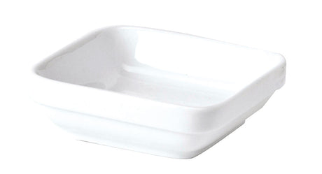 RAVIER CAFETERIA 11X11CM BLANC PORCELAINE – Complément table – HygiRéa