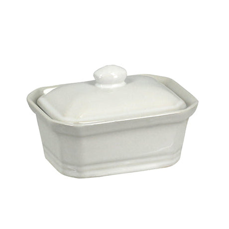 TERRINE A COUVERCLE 200 GRAMMES GRES BLANC 11X8X4.6CM – Conservation – HygiRéa