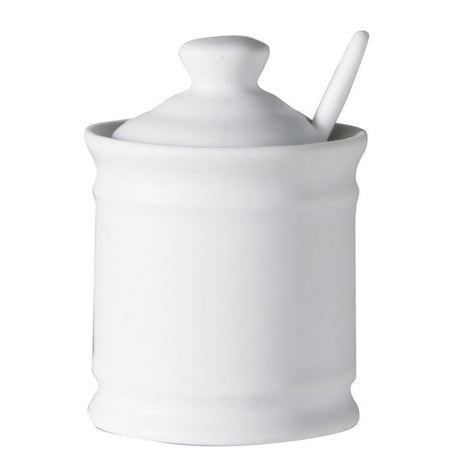 MOUTARDIER + CUILLERE DIAMETRE 6.3CM – Complément table – HygiRéa