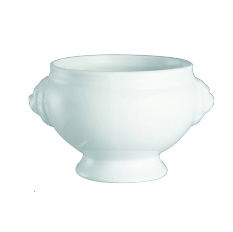 SOUPIERE TÊTE DE LION 1L60 EN GRÈS BLANC – Complément table – HygiRéa