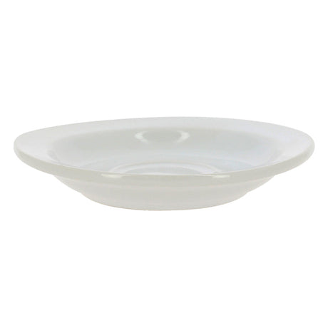 SOUCOUPE EMPILABLE 12CM EN GRÈS BLANC – Petit déjeuner – HygiRéa