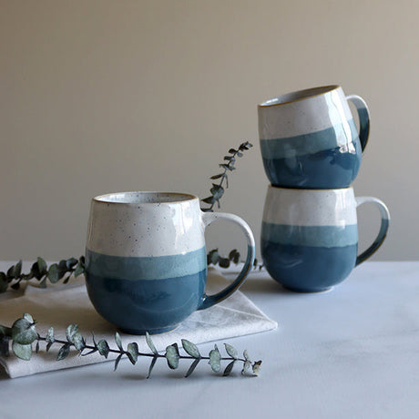 MUG RIGA BLEU 44CL EN GRÈS – Petit déjeuner – HygiRéa