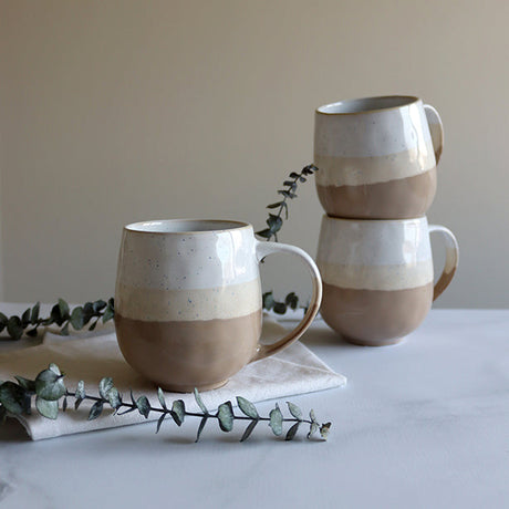 MUG RIGA BEIGE 44CL EN GRÈS – Petit déjeuner – HygiRéa