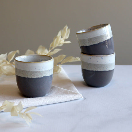 TASSE EXPRESSO RIGA 11CL MARRON EN GRÈS – Petit déjeuner – HygiRéa