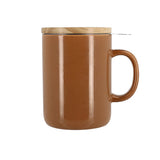 TISANIÈRE ANNA 350ML EN GRÈS NOISETTE COUVERCLE EN HEVEA – Café et thé – HygiRéa