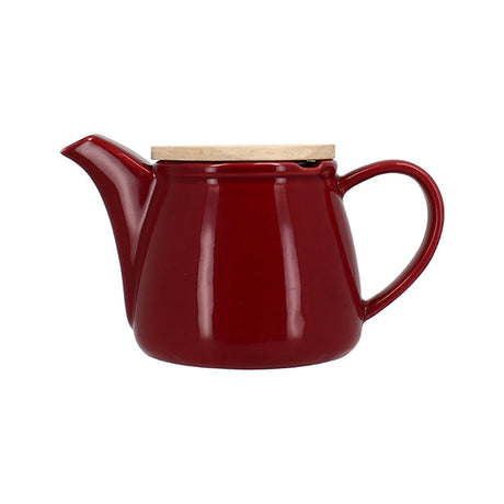 THÉIÈRE ANNA 500ML EN GRÈS MAGENTA AVEC COUVERCLE EN HEVEA – Café et thé – HygiRéa