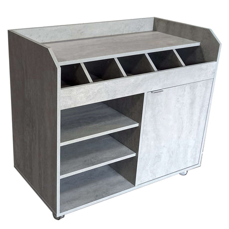 SERVICE MONTE - SERVICE BAS - BÉTON GRIS D3274 VL – Meuble Snacking – HygiRéa