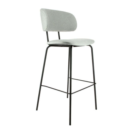 CHLOE CHAISE HAUTE METAL TISSU GRIS – Chaise d’intérieur – HygiRéa