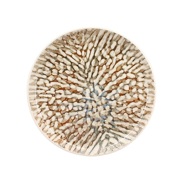 ASSIETTE PLATE AMBRE
26CM EN GRÈS MARRON ET
BEIGE