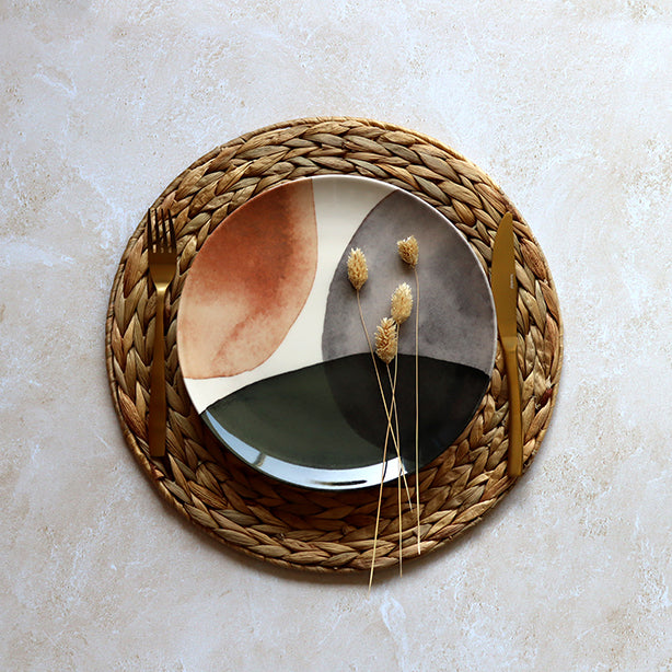 ASSIETTE PLATE GAIA 26CM EN GRÈS – Assiette – HygiRéa
