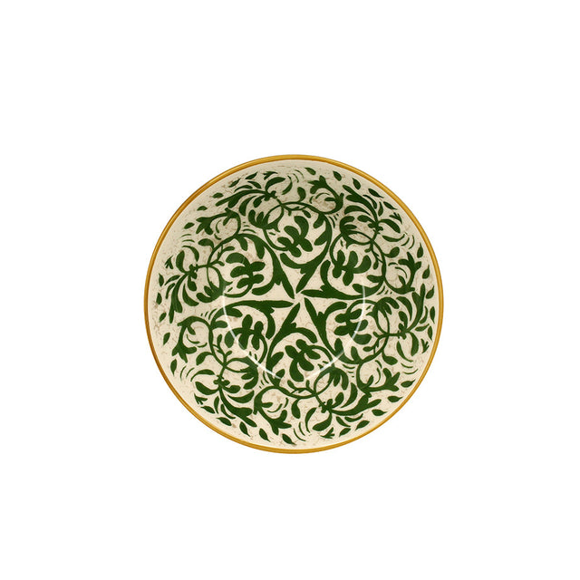 COUPELLE HÉRACLÉE 500ML EN GRÈS DÉCOR VERT – Complément table – HygiRéa