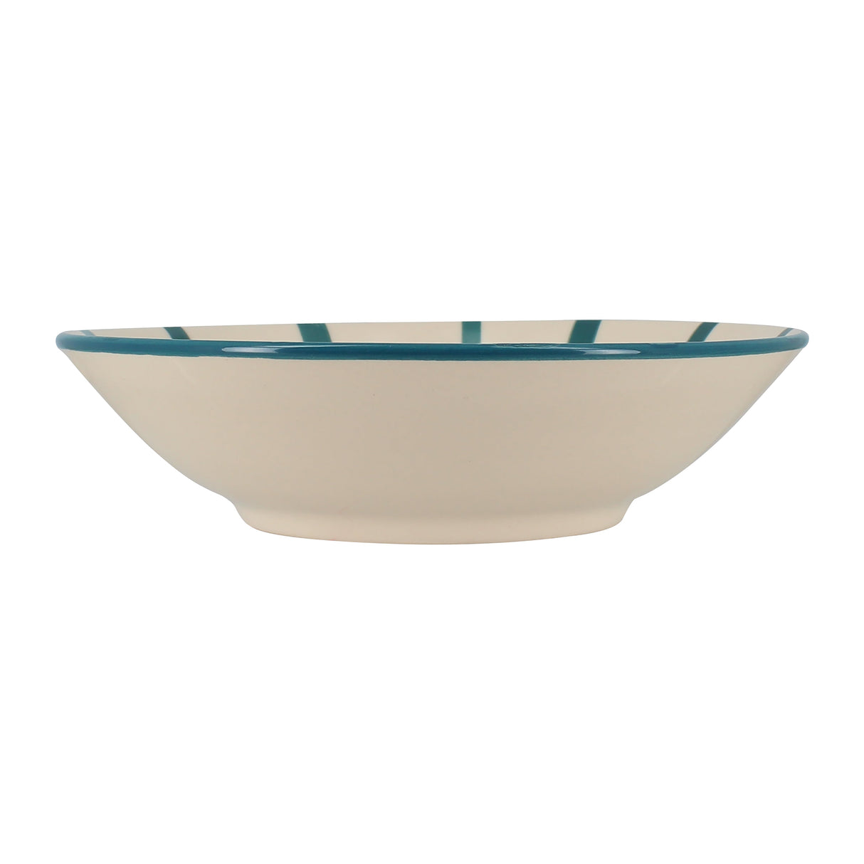 ASSIETTE CREUSE AZUR 20.5CM EN GRÈS BLEU ET BLANC – Assiette – HygiRéa