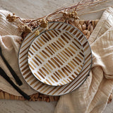 ASSIETTE À DESSERT HORIZON 19CM EN GRÈS BEIGE ET MARRON – Assiette – HygiRéa