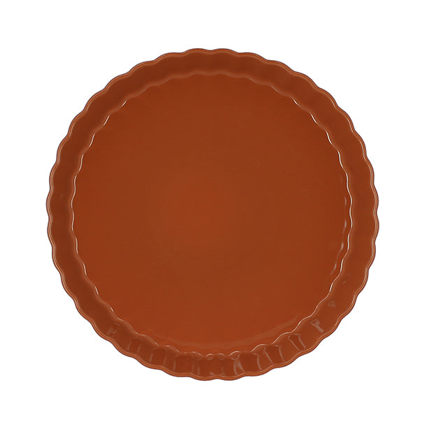 TOURTIÈRE OCTAVE DIAMÈTRE 29CM EN GRÈS TERRACOTTA – Cuisson au four – HygiRéa