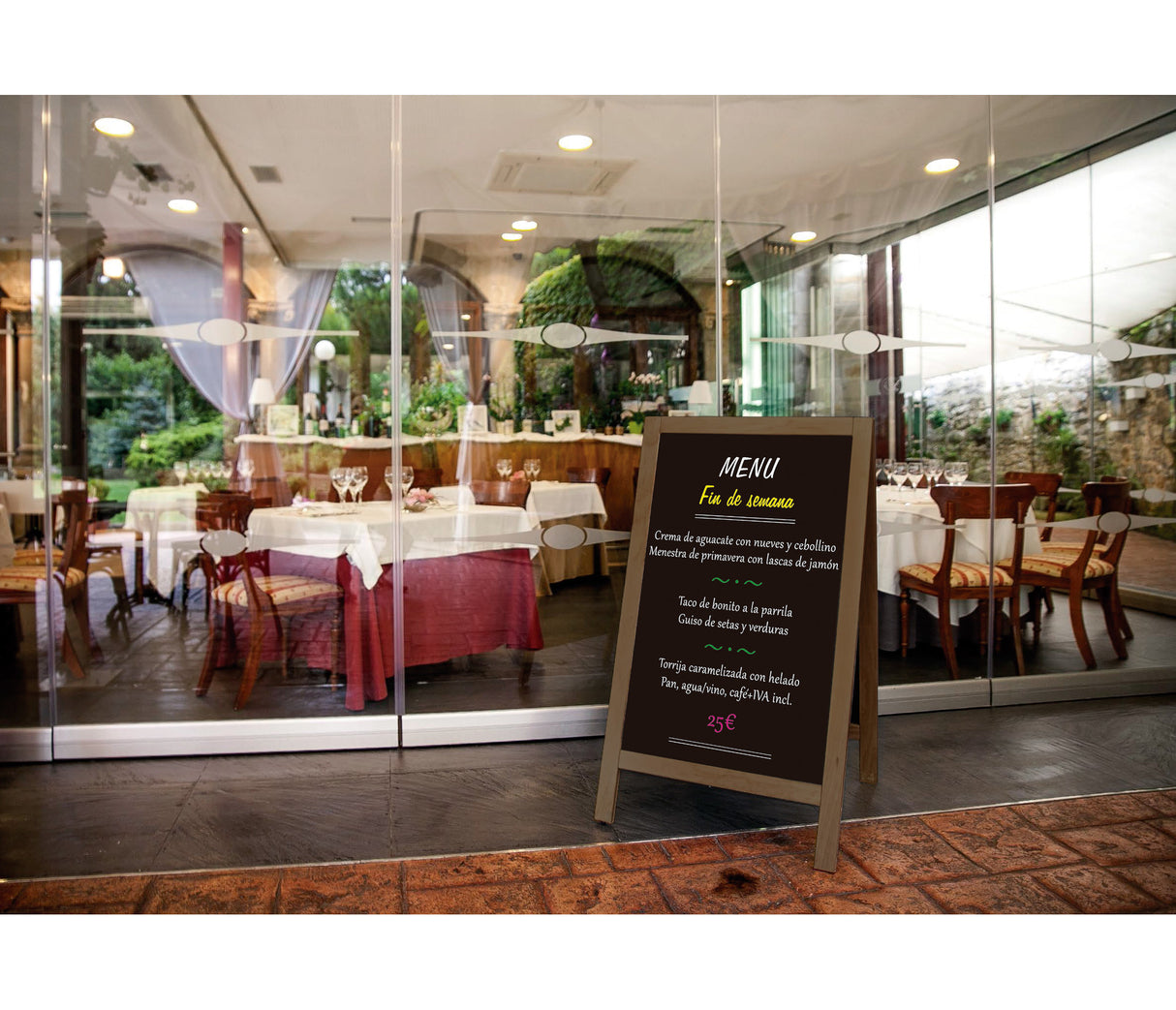 MENU ARDOISE 65X115 CM