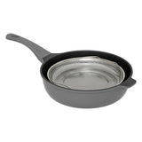 Sauteuse avec panier et ustensile 28 cm fonte d'aluminium gris