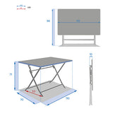 TABLE RECTANGULAIRE PLIANTE GREENSBORO 4 PLACES BLEU CANARD