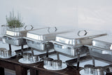 CHAFING DISH BASIC GN1/1 AVEC COUVERCLE INOX 8L5 56X35XHT28CM – Autocuiseur – HygiRéa