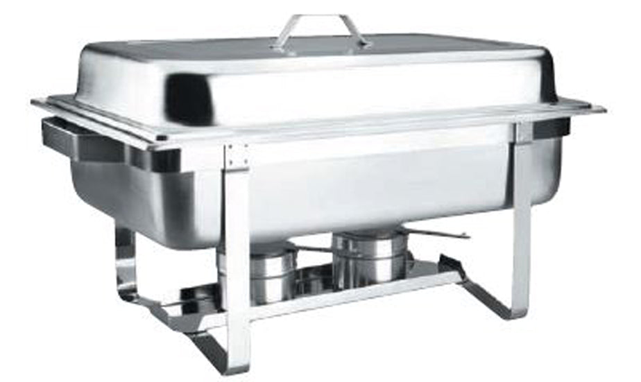 CHAFING DISH BASIC GN1/1 AVEC COUVERCLE INOX 8L5 56X35XHT28CM – Autocuiseur – HygiRéa