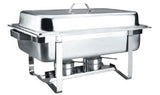 CHAFING DISH BASIC GN1/1 AVEC COUVERCLE INOX 8L5 56X35XHT28CM – Autocuiseur – HygiRéa