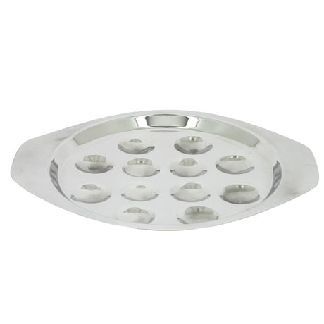 LOT DE 6 PLATS À ESCARGOTS 12 TROUS EN INOX – Cuisson au four – HygiRéa