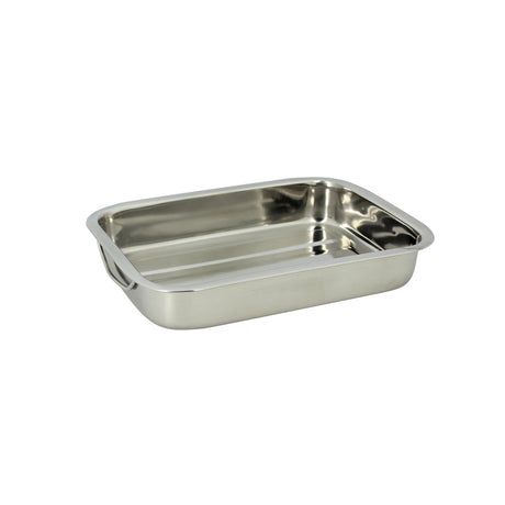 PLAT À FOUR RECTANGLE HARRY 30X21CM EN INOX AVEC POIGNÉES – Cuisson au four – HygiRéa